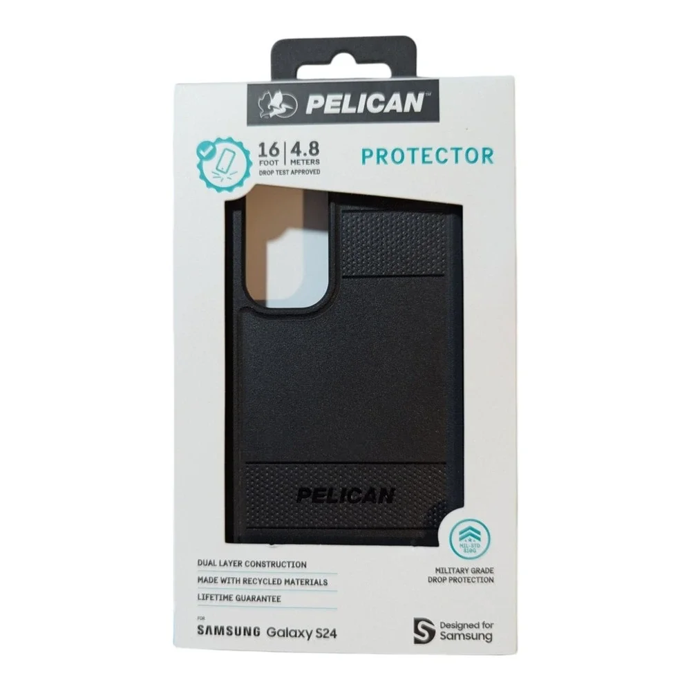 D8. Pelican Protector Series Case for Samsung Galaxy S24 - Black
